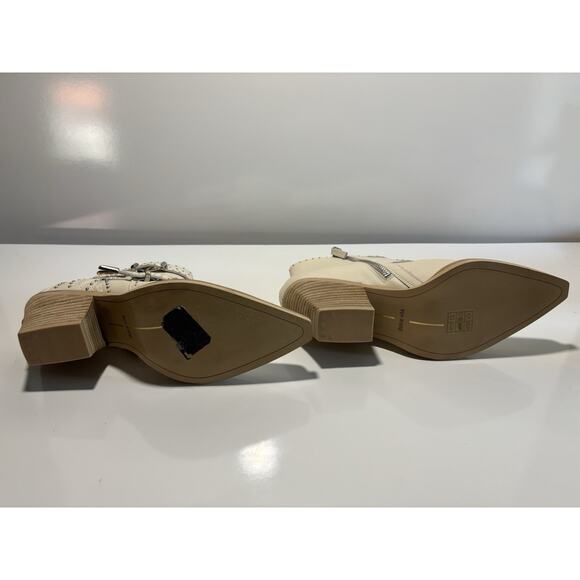 Dolce Vita Silver Stud Accent Buckles Boots Booties Size 6 NWOB Western Boho - Picture 4 of 13